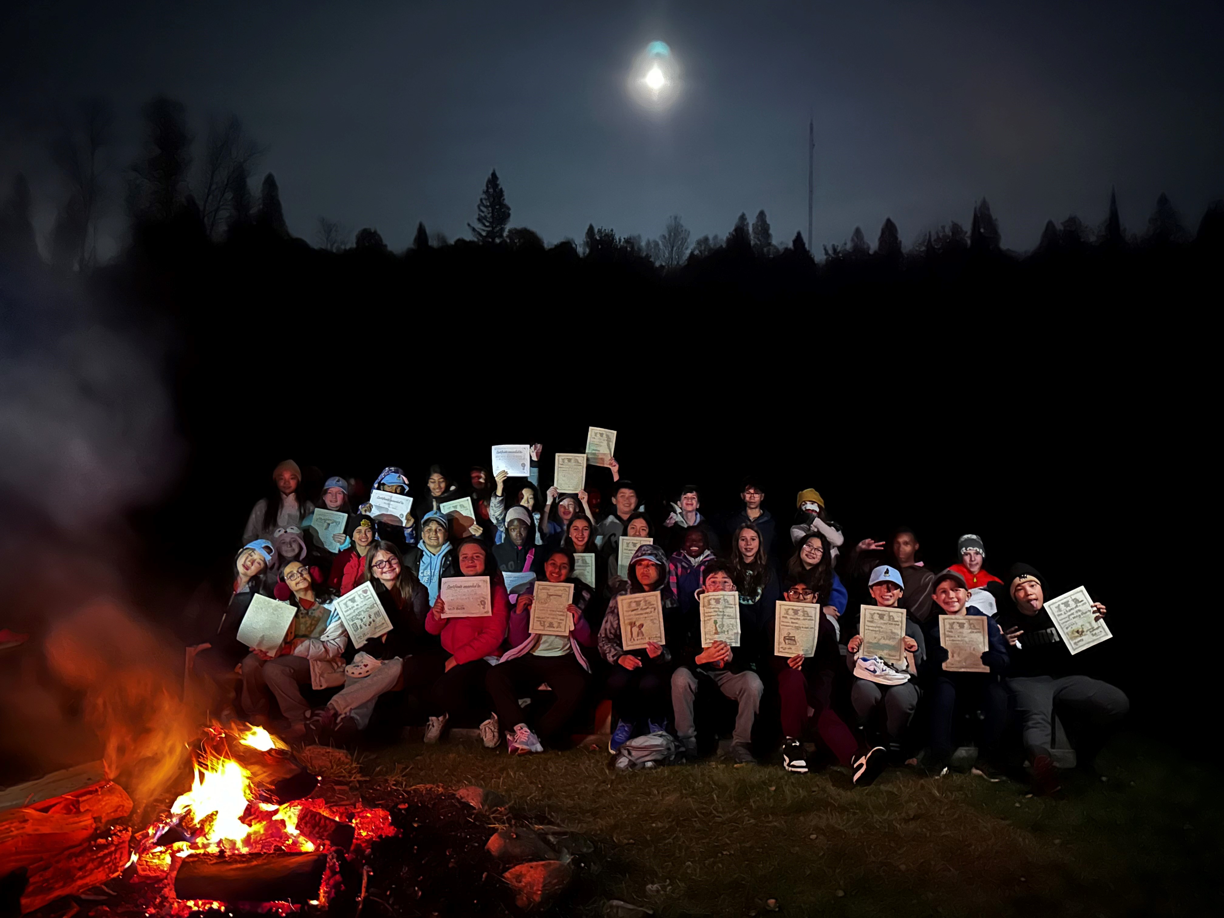 Supermoon and a Campfire